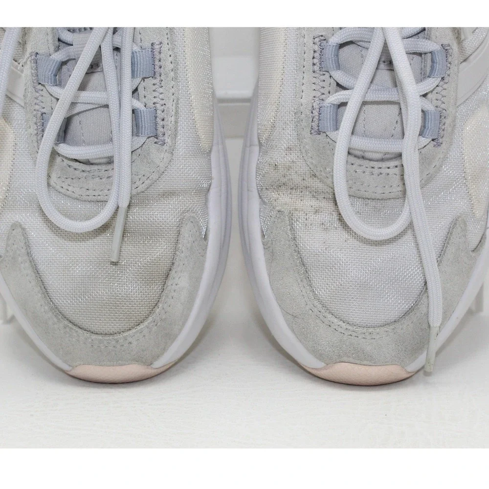 Adidas Ozelia Grey White Suede Mesh Chunky Sneakers‎ GX1728 Womens 7.5